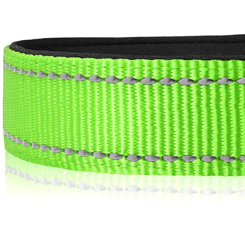 Joytale Reflective Dog Collar, Soft Neoprene Padded, Metal D-Ring, Nylon Pet Collar Adjustable for Puppy and Small Dogs, Green, XS - Image 4